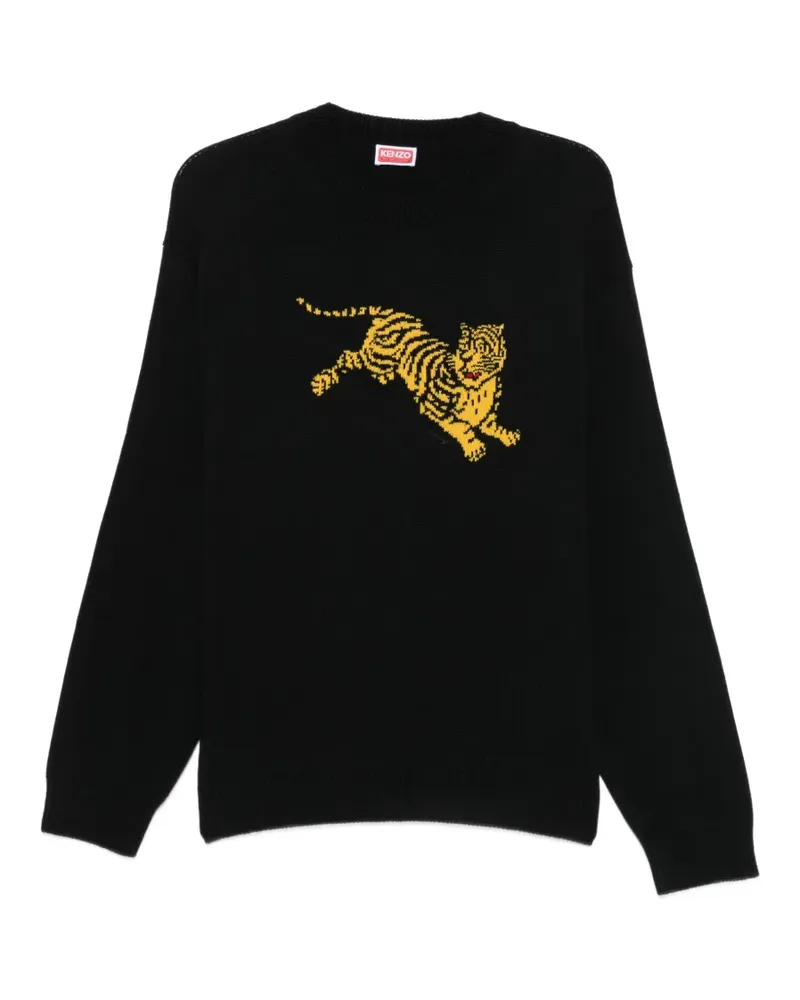 Kenzo Pullover mit Tiger-Motiv - Schwarz Schwarz