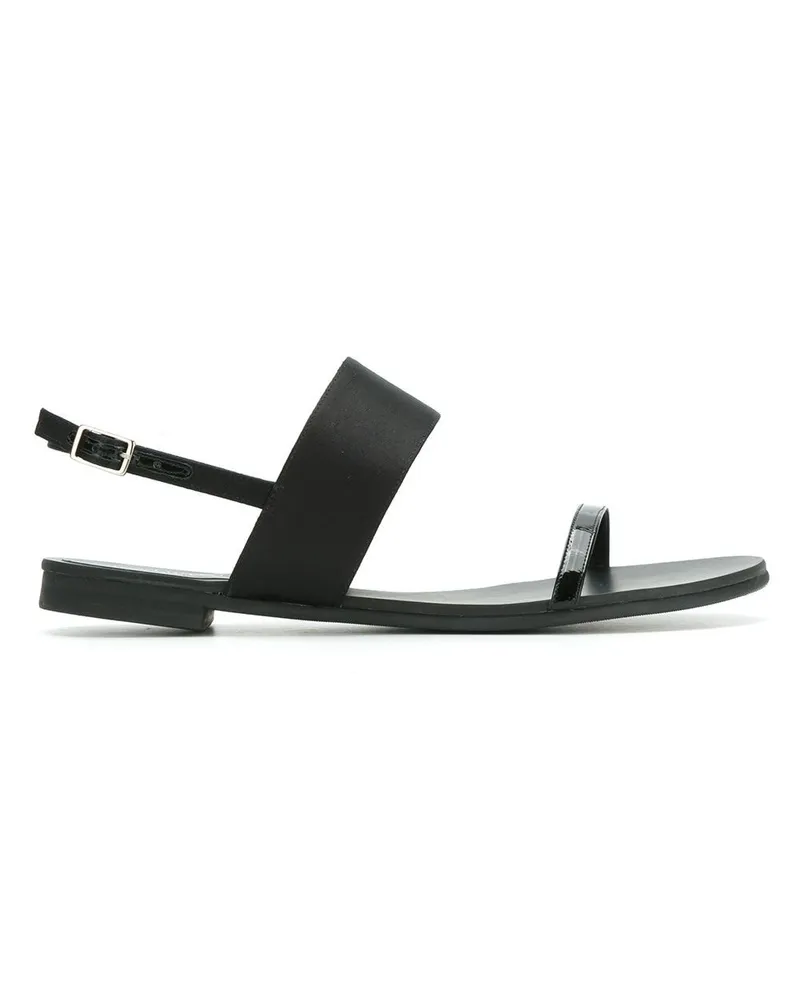 Sarah Chofakian Flache Sandalen - Schwarz Schwarz