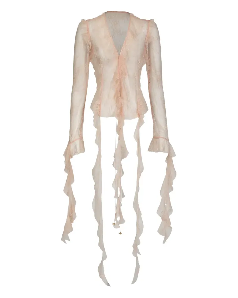 BANANHOT Alana lace ruffled shirt - Rosa Rosa