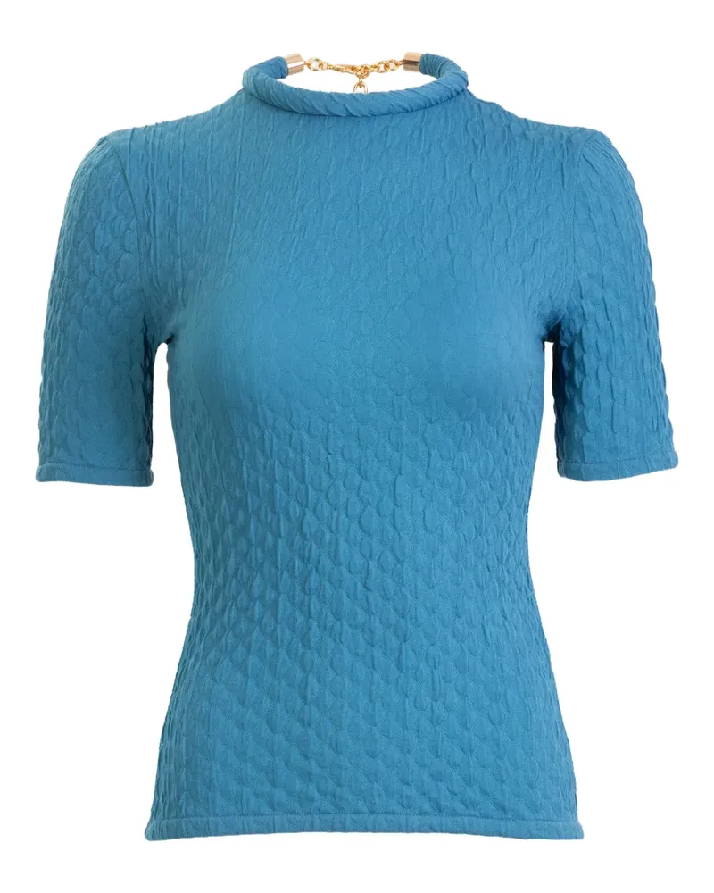 Silvia Tcherassi Venecia mock-neck T-shirt - Blau Blau