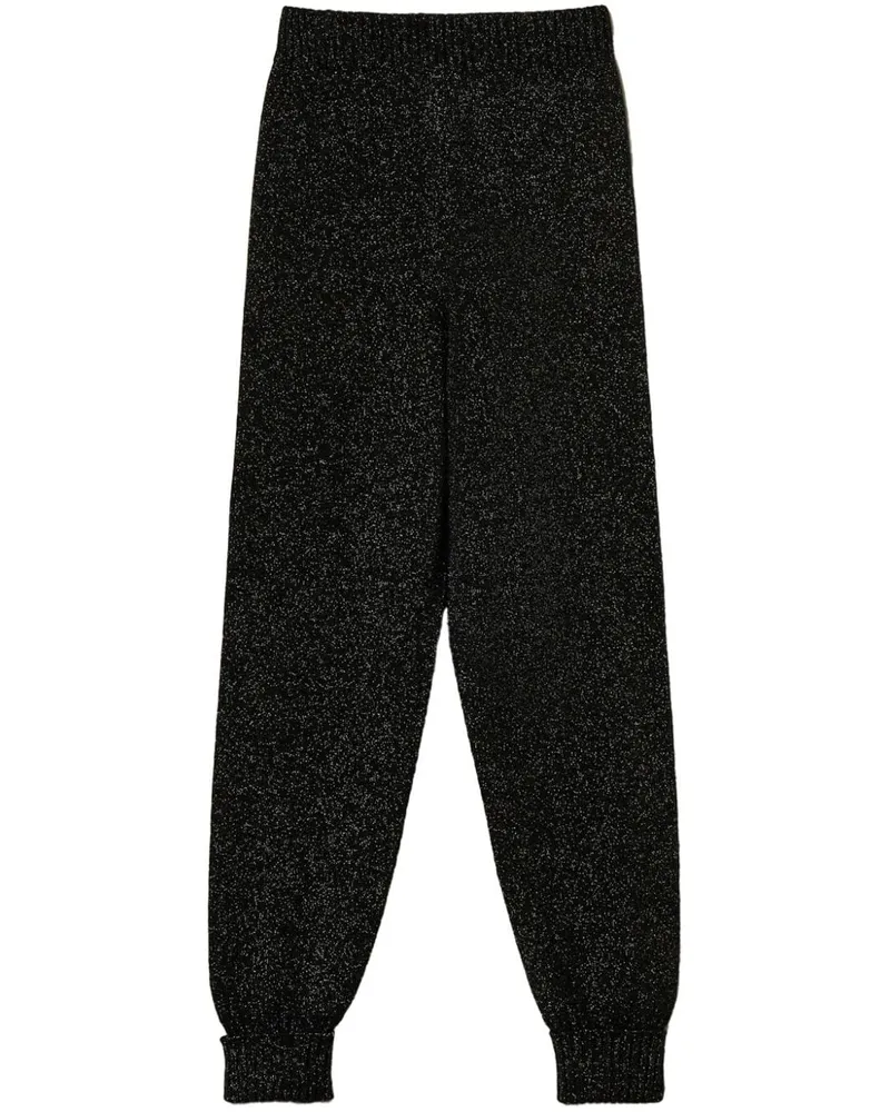 Twin-Set Gestrickte Jogginghose - Schwarz Schwarz