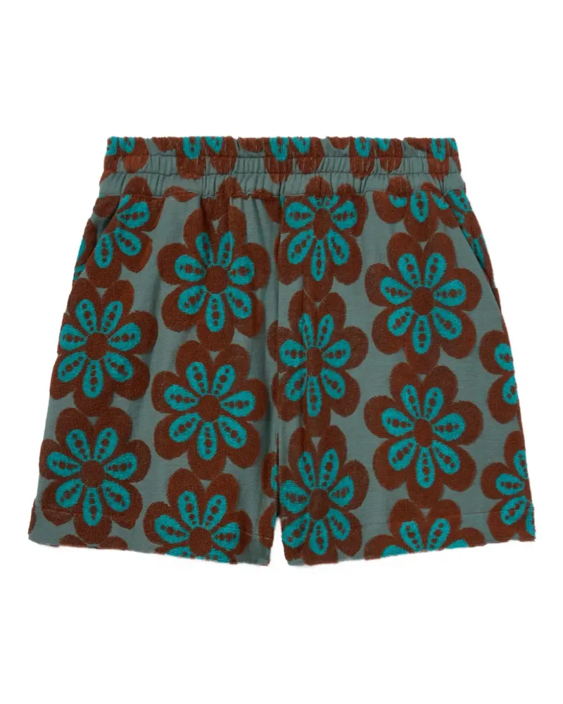 La DoubleJ Shorts mit Blumen-Print - Grün Grün