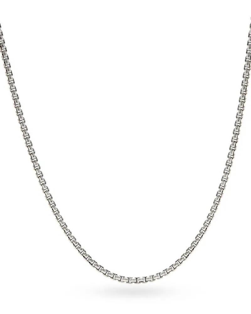 David Yurman 14kt Box Chain Gelbgold- und Sterlingsilberhalskette 1,7mm Silber