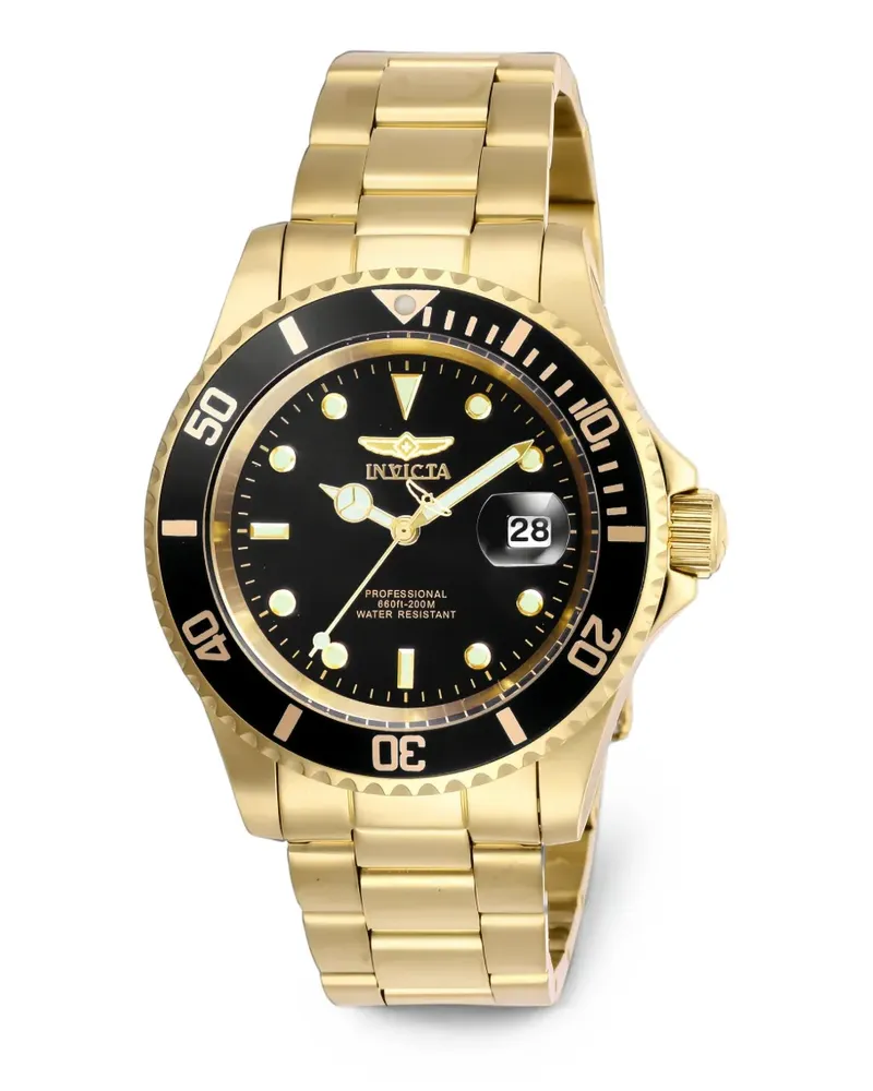 Invicta Pro Diver Armbanduhr 40mm - Schwarz Schwarz