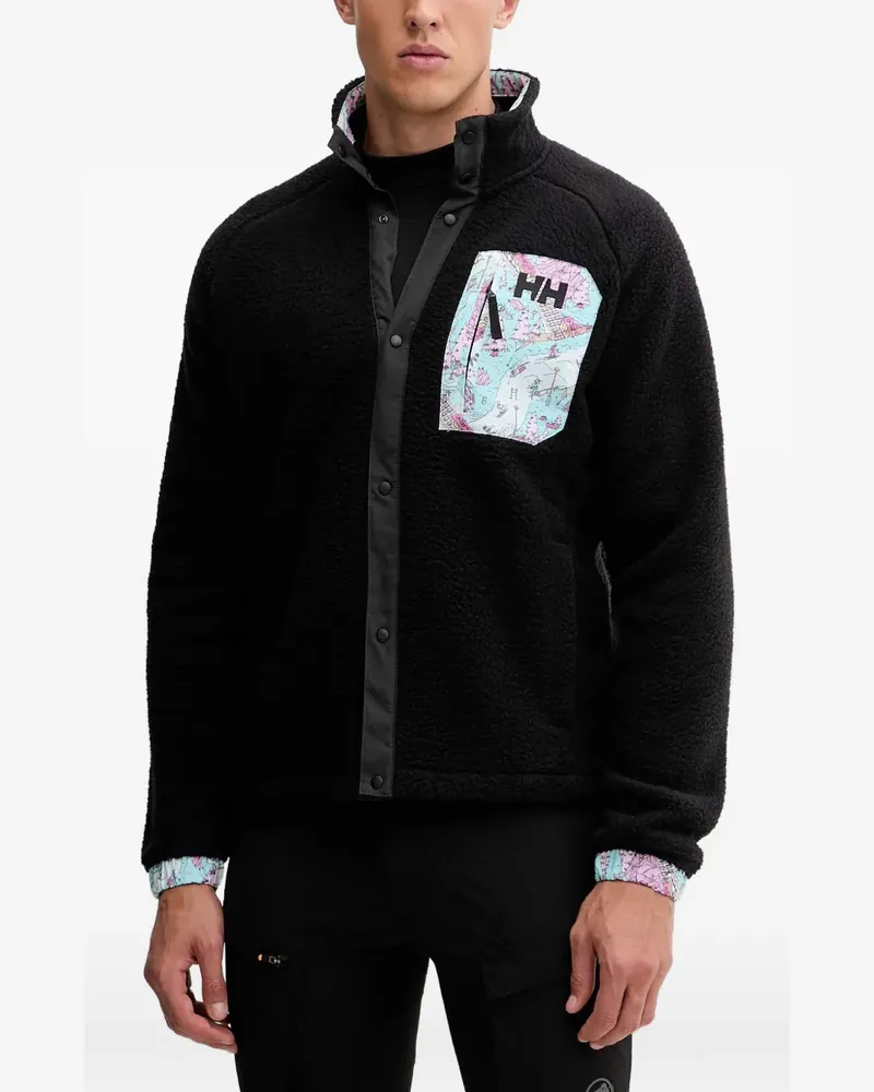Helly Hansen Sweatshirt mit Blumen-Tasche - Schwarz Schwarz