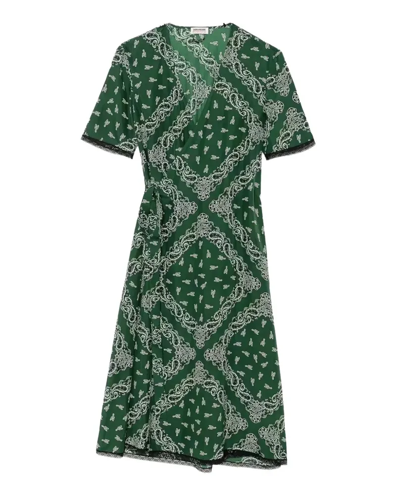 Zadig & Voltaire Reforme Kleid mit Bandana-Print - Grün Grün