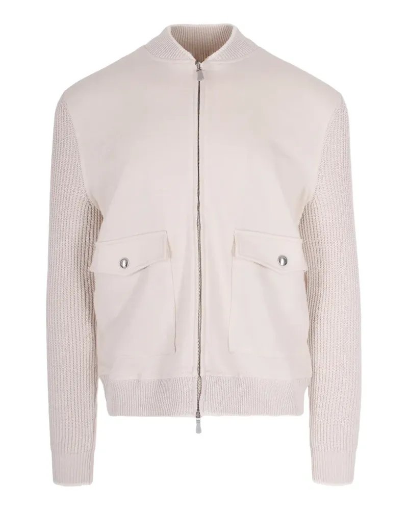 Eleventy patch pocket ribbed jacket - Nude Nude