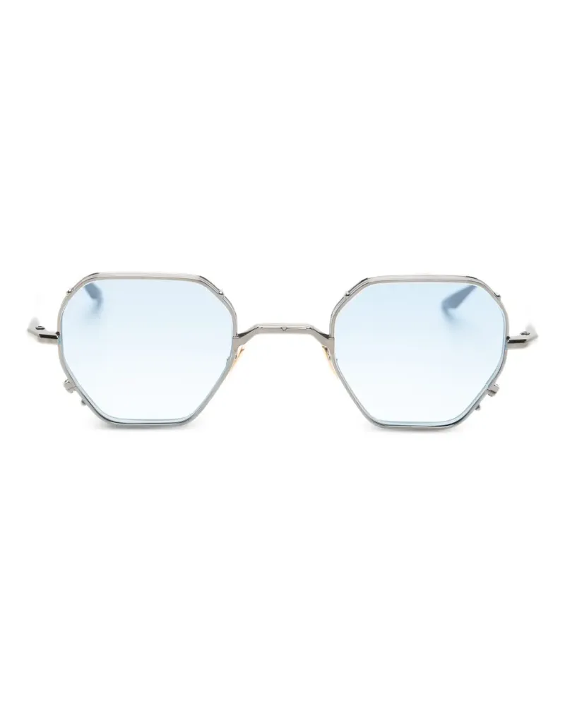 Jacques Marie Mage Verlaine Sonnenbrille mit geometrischem Gestell - Silber Silber
