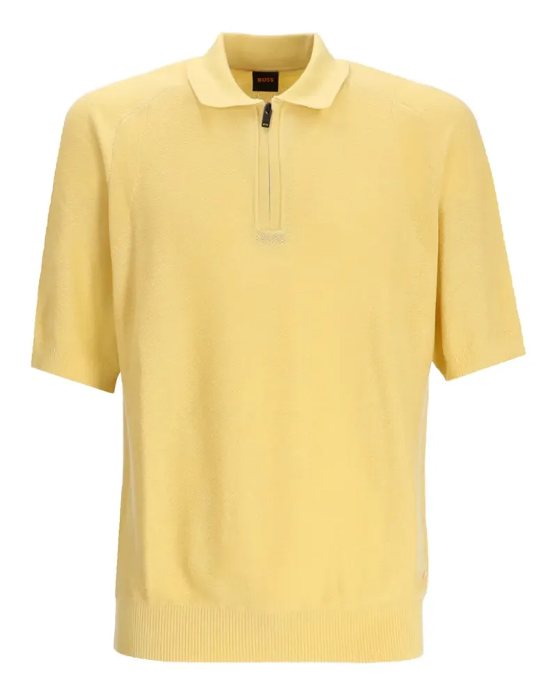HUGO BOSS Kurzärmeliges Poloshirt - Gelb Gelb