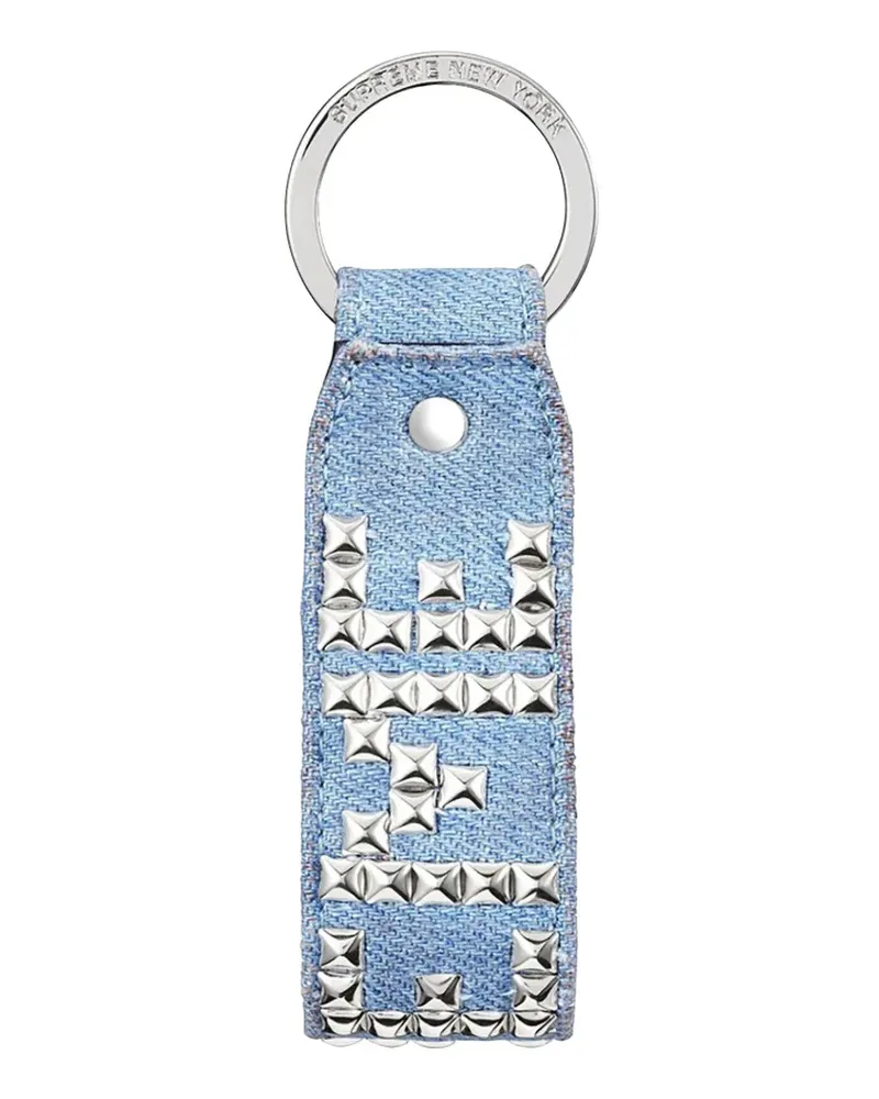 Supreme Being studded denim keychain - Blau Blau