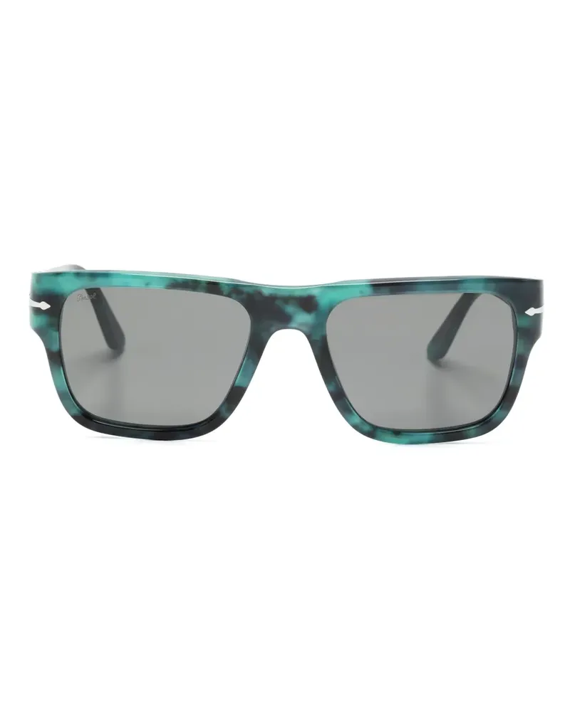 Persol Eckige Sonnenbrille in Schildpattoptik - Blau Blau