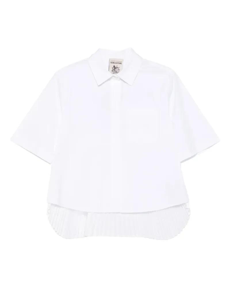 Semicouture pleated-detail shirt - Weiß Weiß