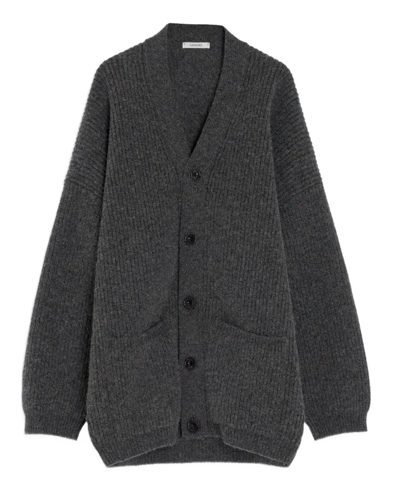Christophe Lemaire Gerippter Cardigan mit aufgesetzten Taschen - Schwarz Schwarz