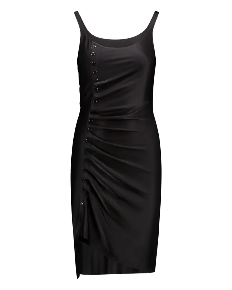 Paco Rabanne draped-detail sleeveless dress - Schwarz Schwarz