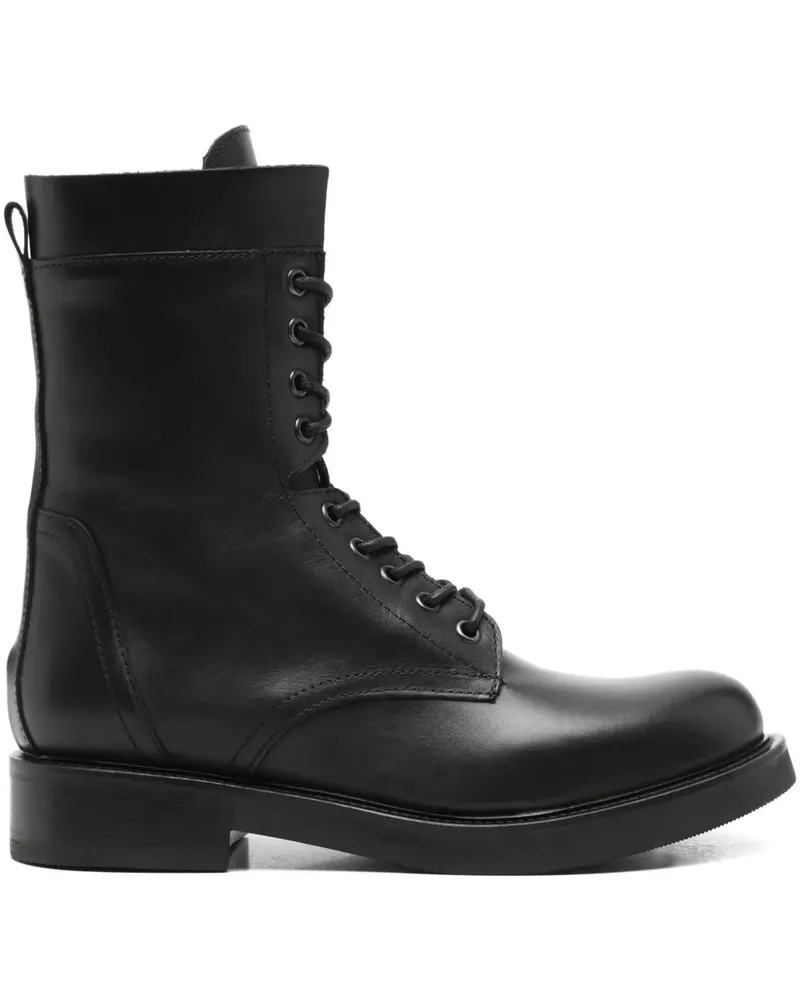 Julie Dee Schnürstiefel aus Leder - Schwarz Schwarz
