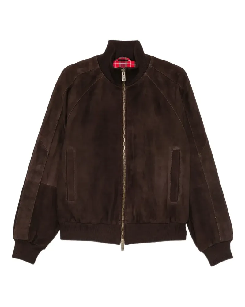Baracuta long-sleeve leather jacket - Braun Braun