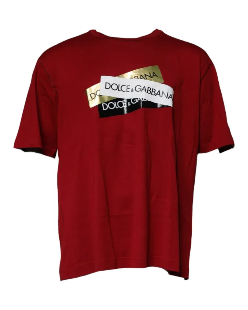 Dolce & Gabbana T-Shirt mit Logo-Print - Rot Rot