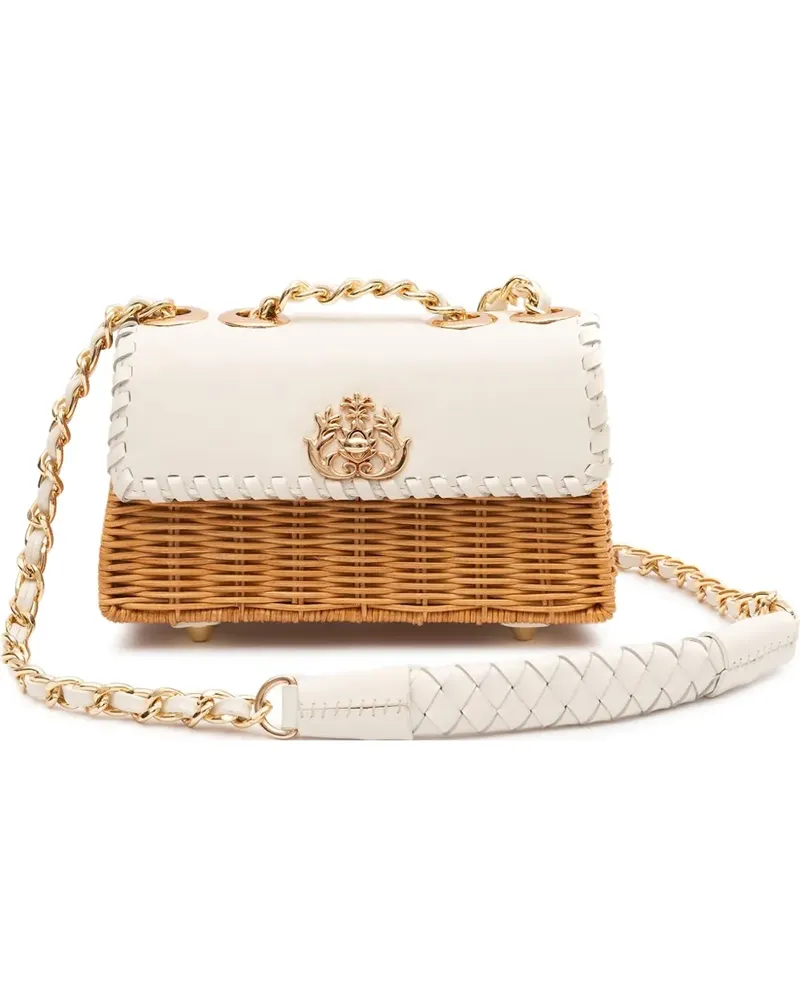ISLA Selene Schultertasche mit gewebter Kette - Nude Nude