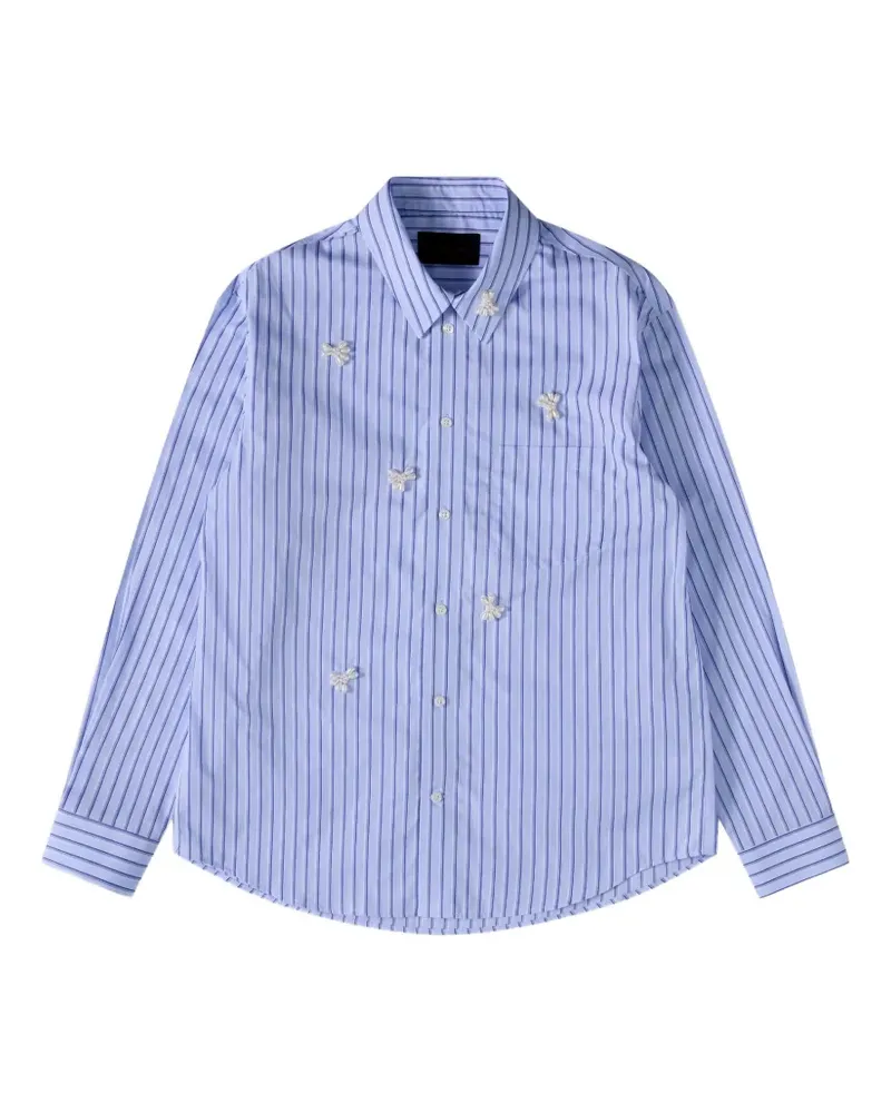 Simone Rocha Hemd mit Perlenverzierung - Blau Blau