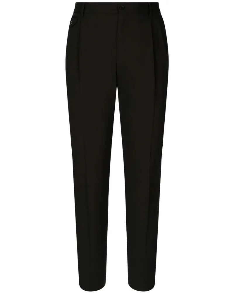 Dolce & Gabbana Tapered-Hose mit Kellerfalten - Schwarz Schwarz