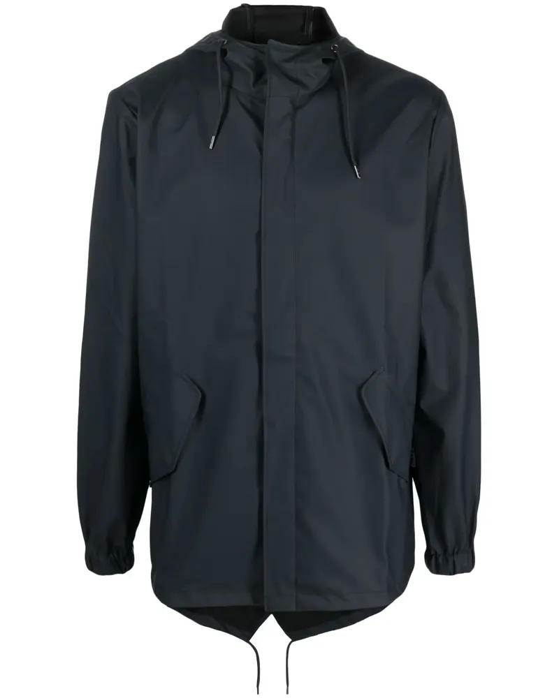 RAINS Regenmantel mit Kapuze - Blau Blau