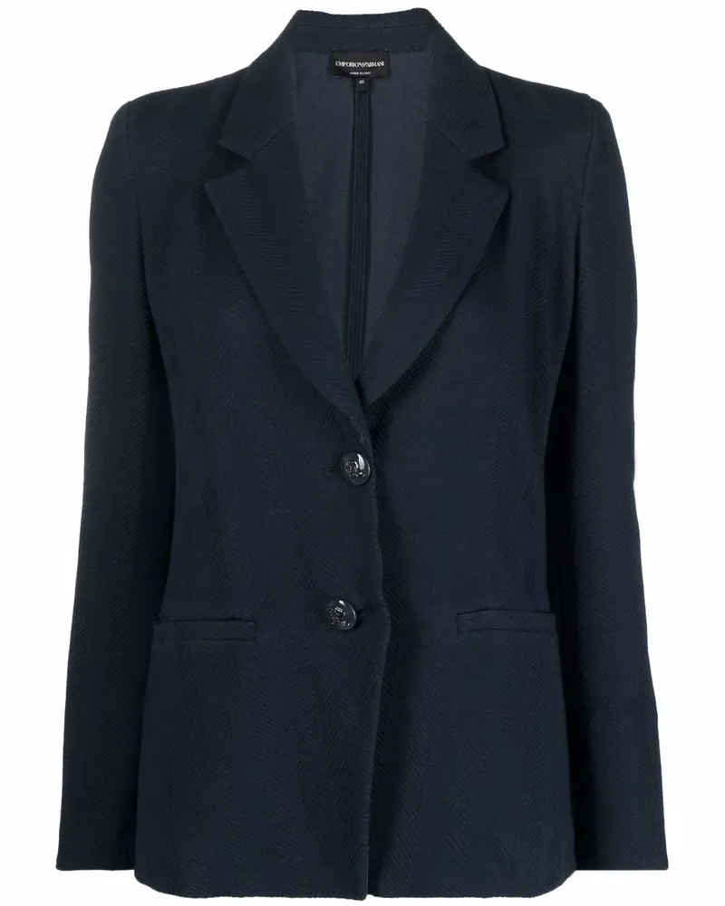 Emporio Armani Twill-Jacke - Blau Blau