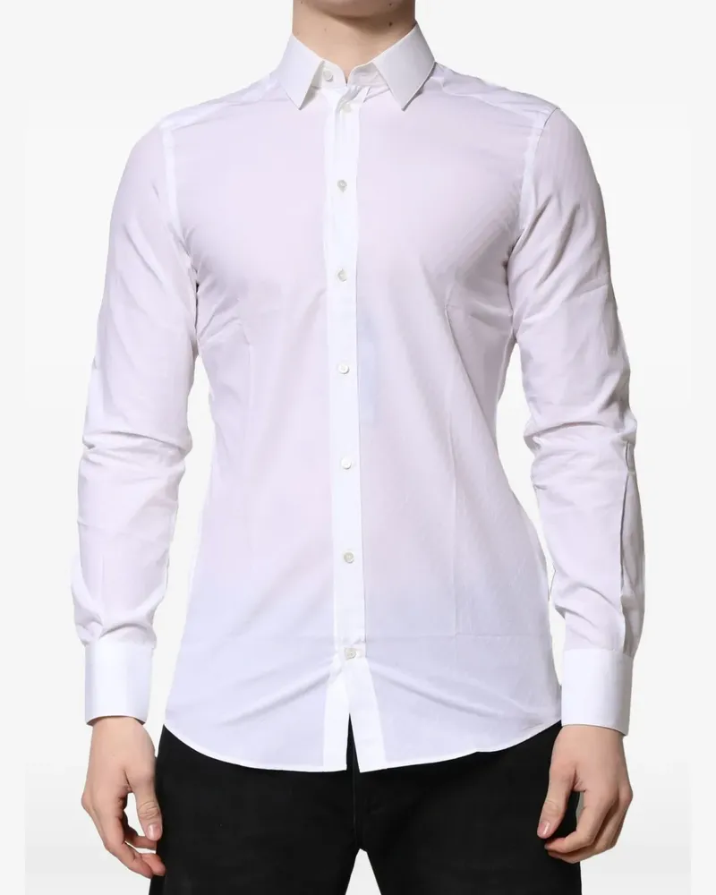 Dolce & Gabbana Langärmeliges Hemd - Weiß Weiß