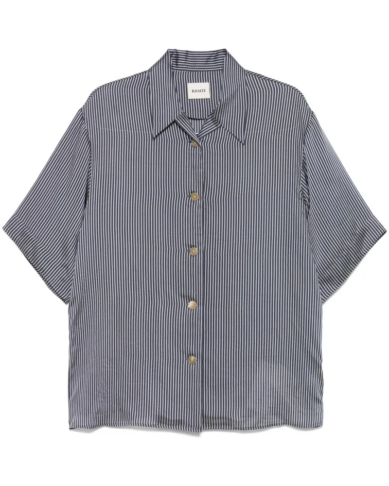 KHAITE Gestreiftes Hemd - Blau Blau