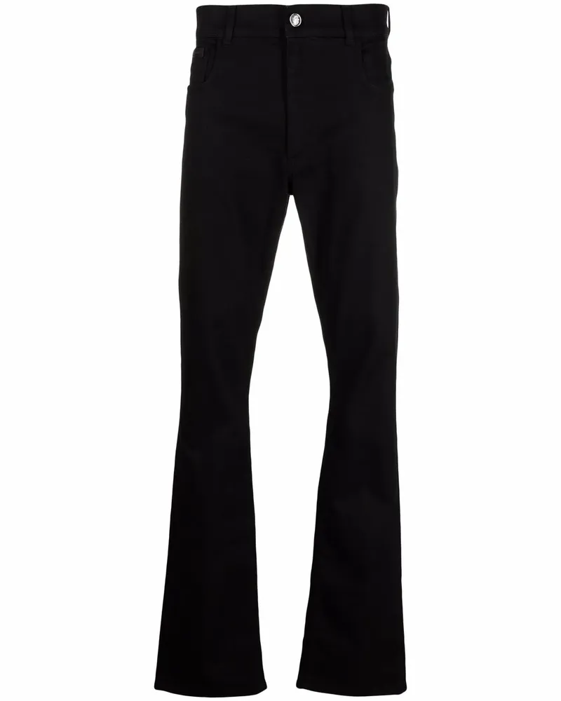 Billionaire Gerade Jeans mit Logo-Patch - Schwarz Schwarz