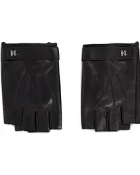 Karl Lagerfeld Fingerlose K/Plak Handschuhe Schwarz