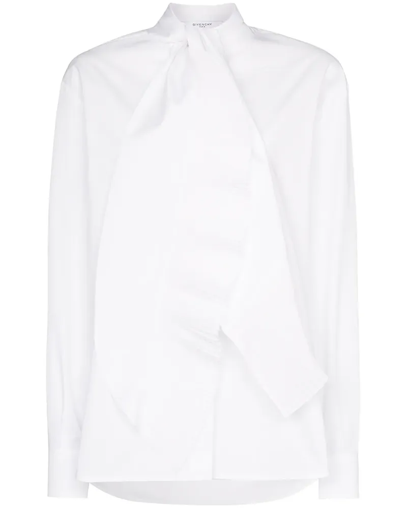 Givenchy Bluse mit Schaldetail - Weiß Weiß