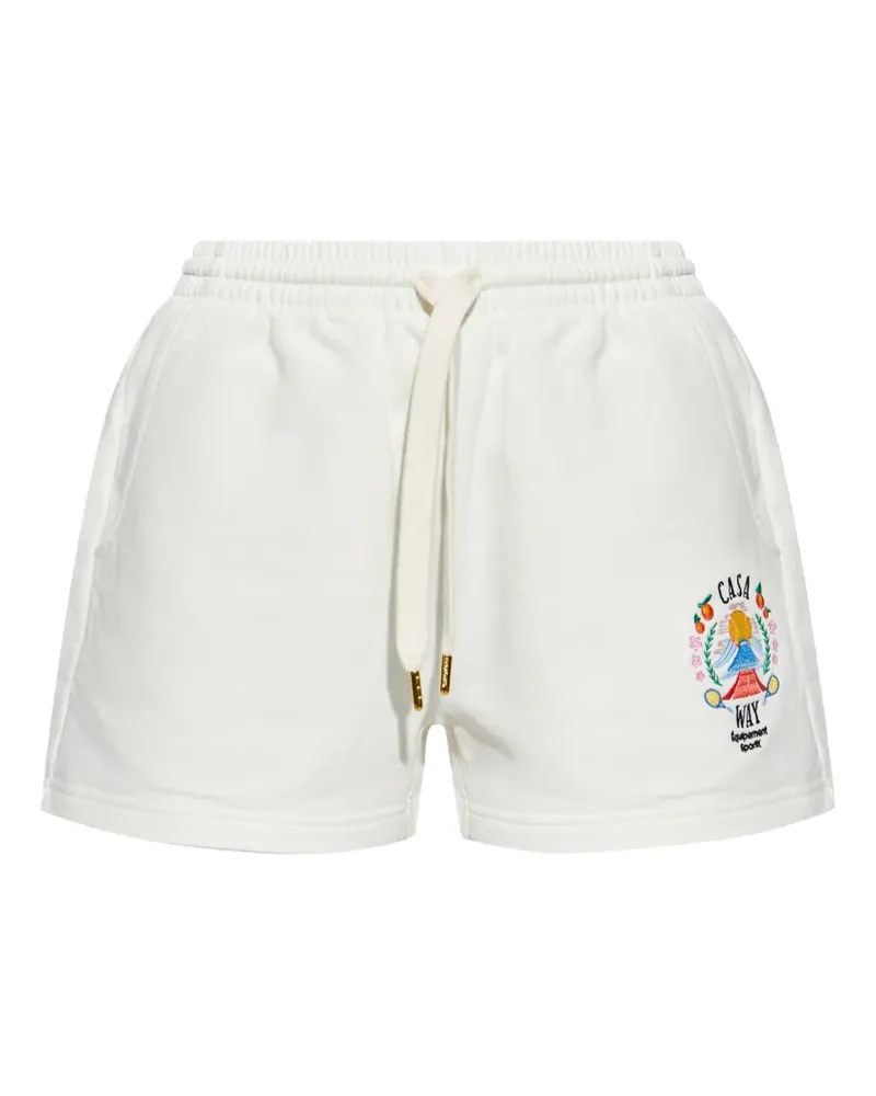 Casablanca Paris Shorts mit Stickerei - Weiß Weiß