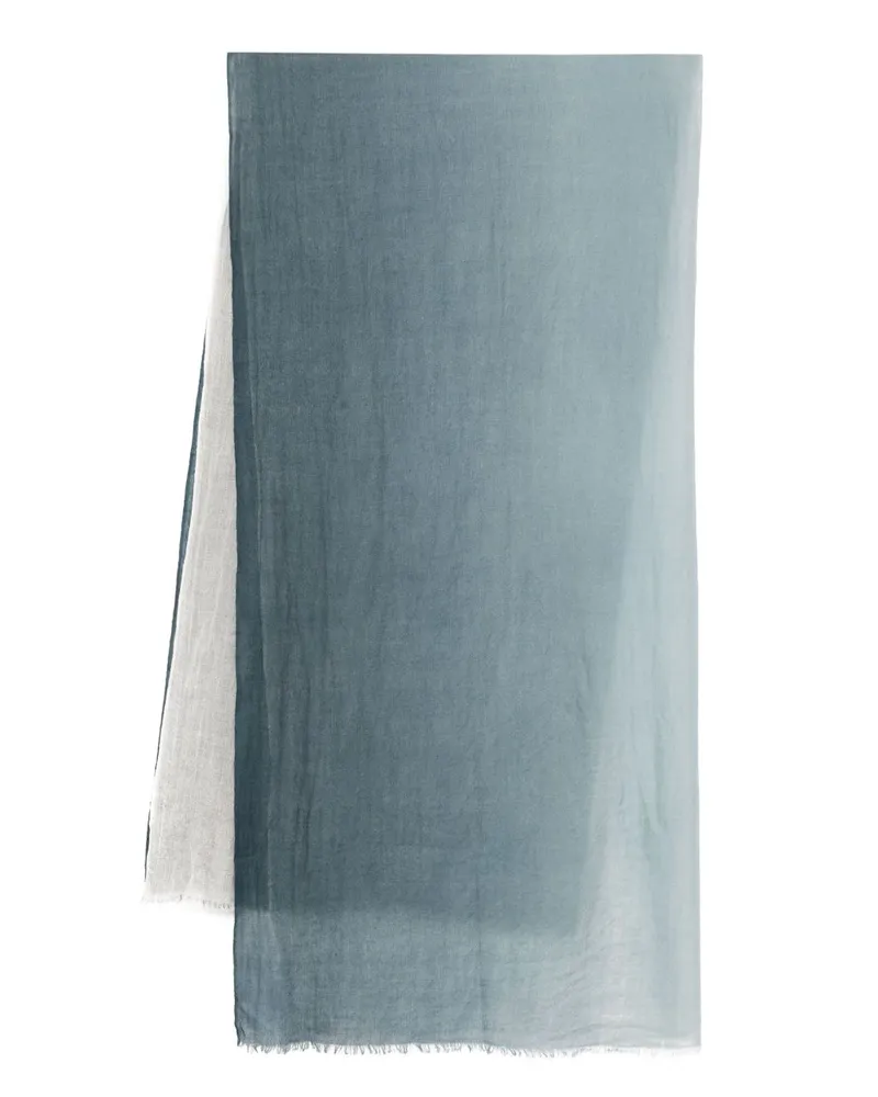 N.Peal Kaschmirschal mit Batikmuster - Blau Blau