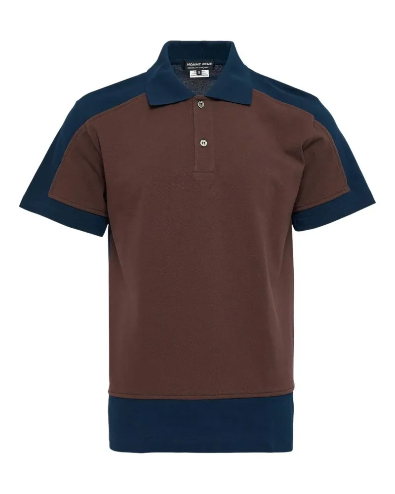 Comme des Garçons colourblock polo shirt - Braun Braun