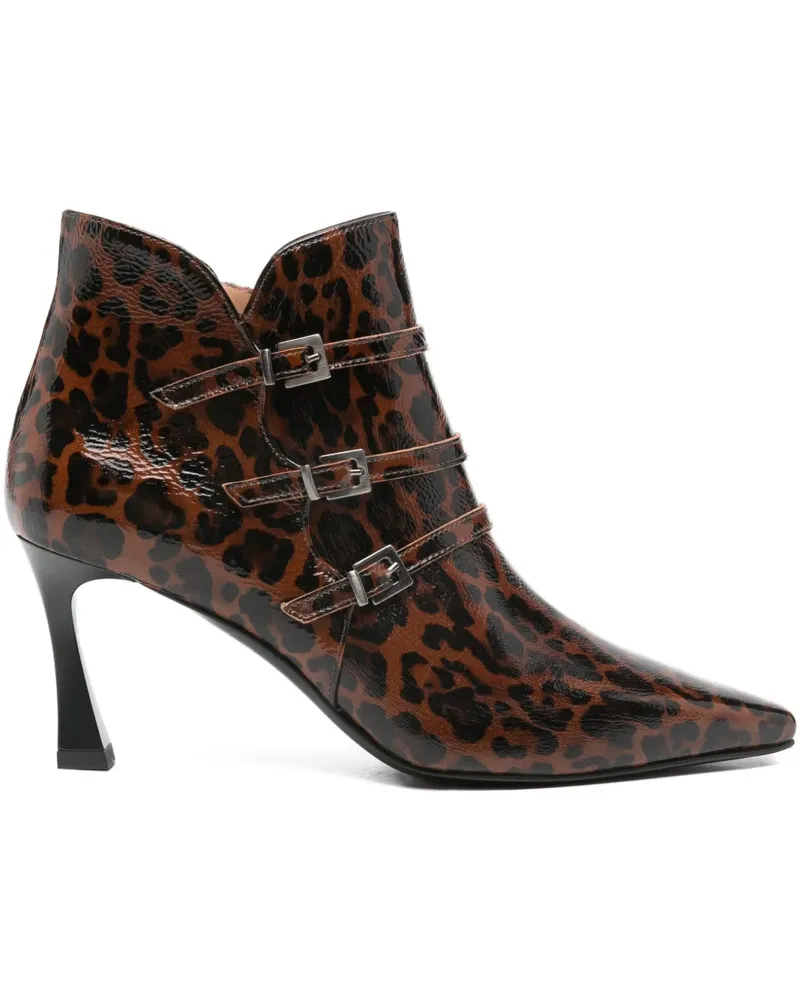 The Seller buckle animal print 75 boots - Braun Braun
