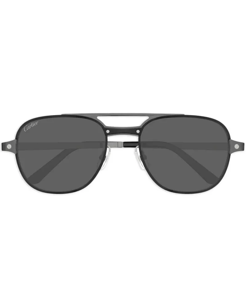 Cartier Santos de Cartier Sonnenbrille - Schwarz Schwarz