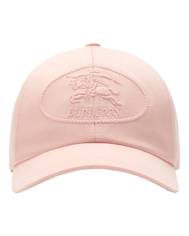 Burberry Equestrian Knight Gabardine-Baseballkappe - Rosa Rosa