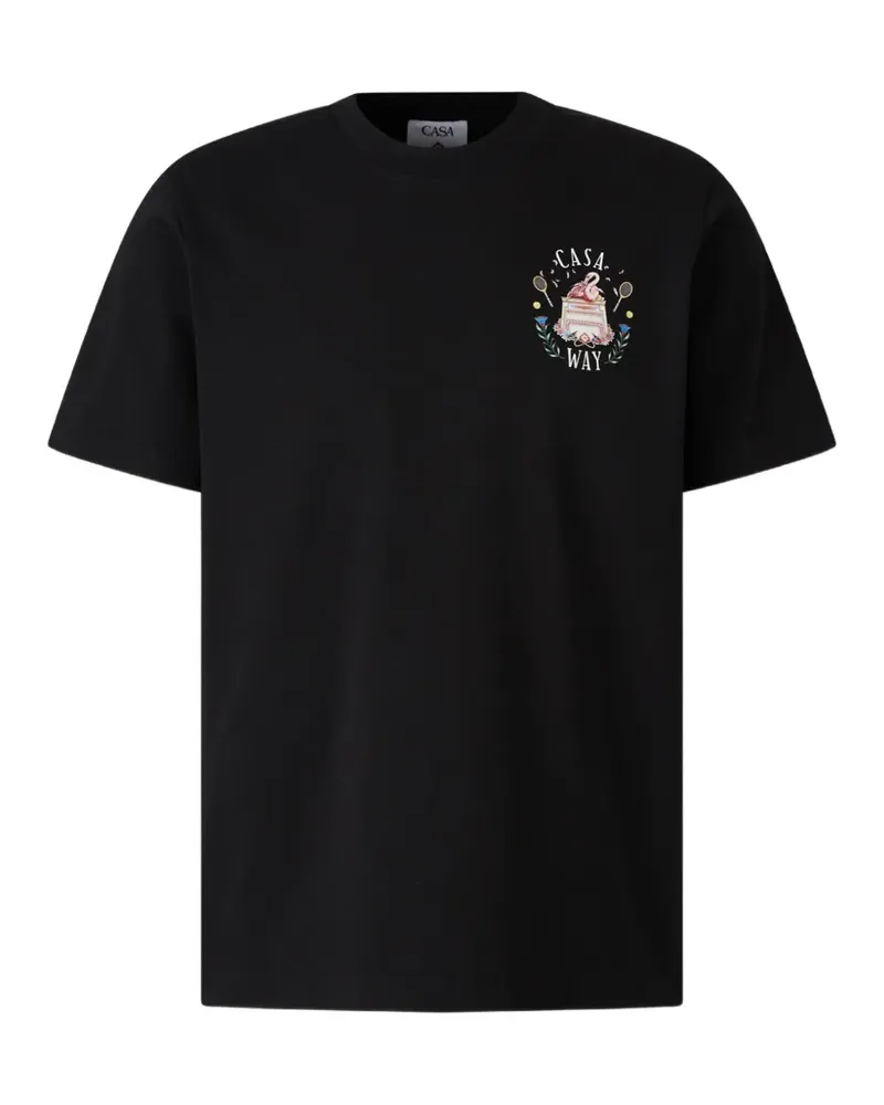 Casablanca Paris T-Shirt mit grafischem Print - Schwarz Schwarz