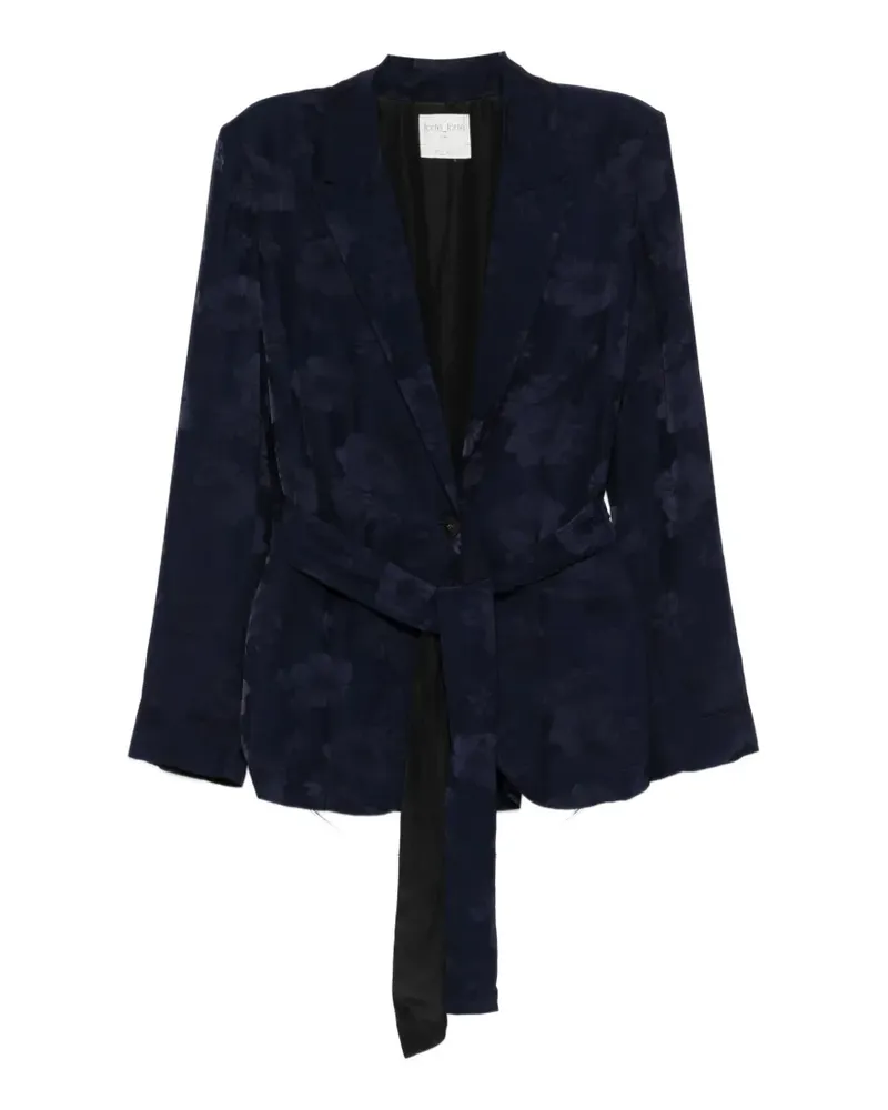forte_forte floral tie jacket - Blau Blau
