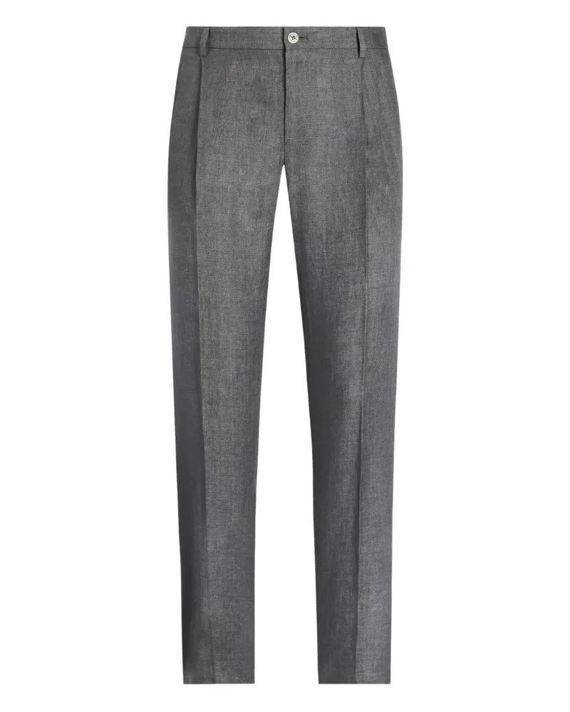Dolce & Gabbana Hose aus Leinen - Grau Grau