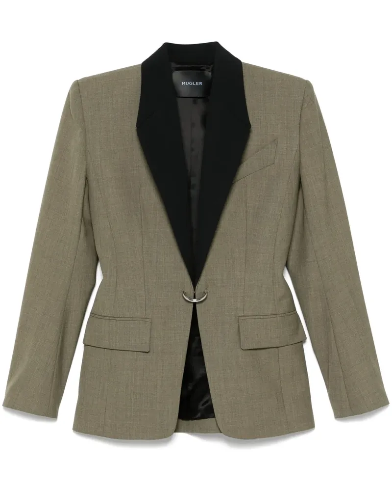 Thierry Mugler Blazer mit Piercing - Grün Grün