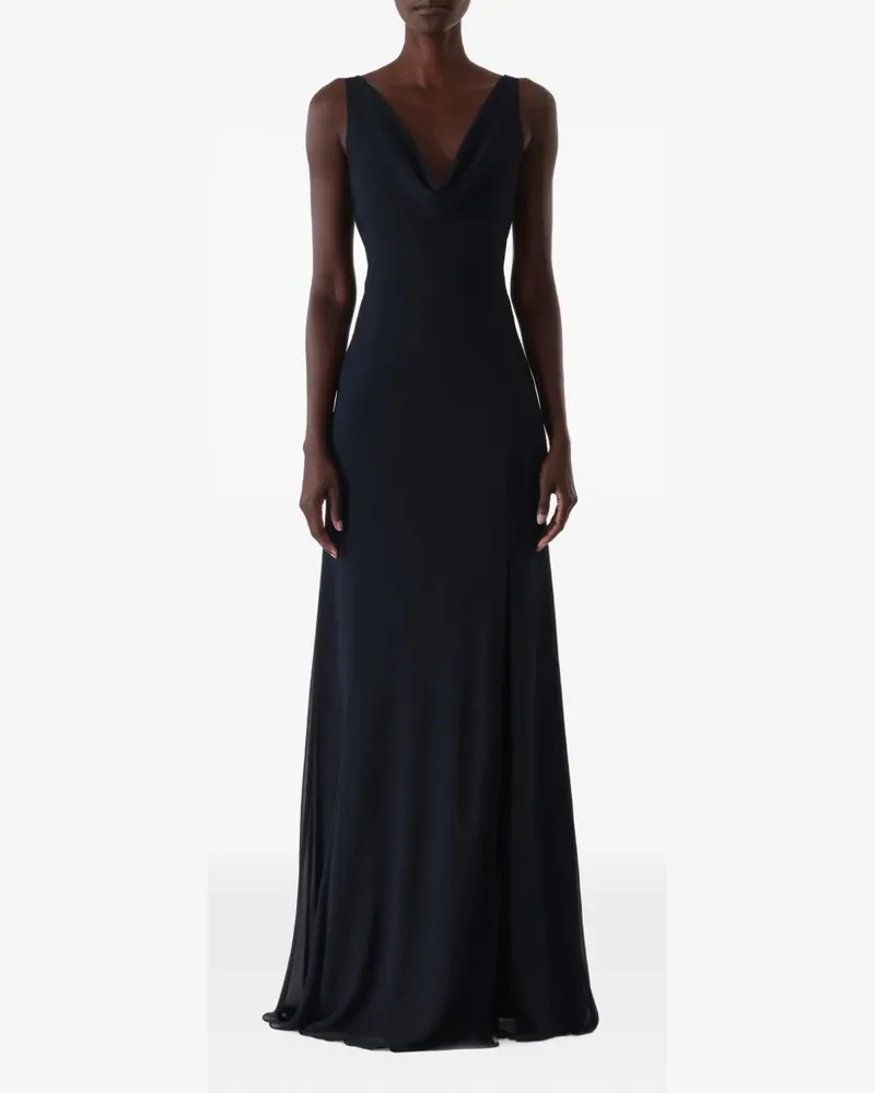 Jason Wu Abendkleid mit drapiertem Ausschnitt - Blau Blau