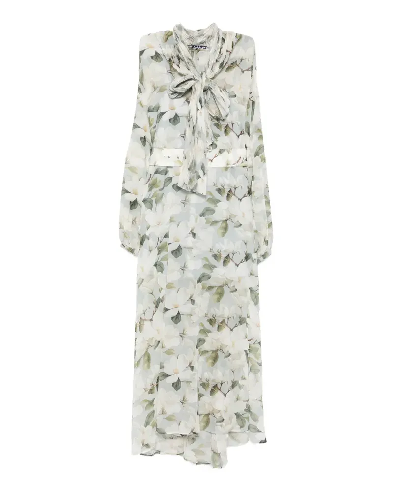 Vivetta floral-print pussy-bow dress - Weiß Weiß