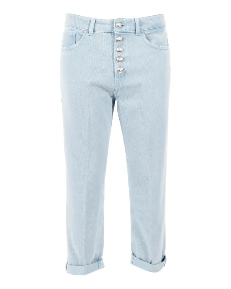 Dondup button cropped jeans - Blau Blau