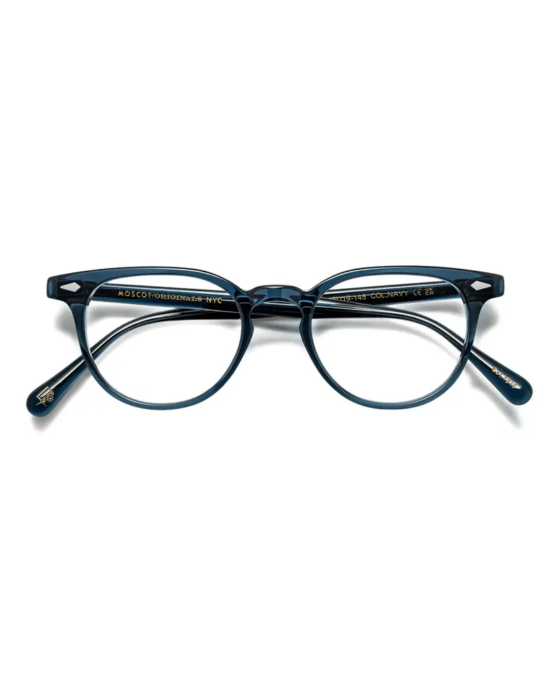 MOSCOT Fevel Brille mit rundem Gestell - Blau Blau