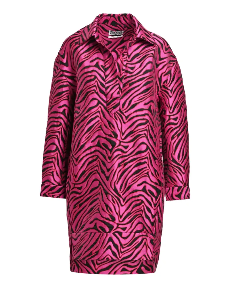 Essentiel Gerade geschnittenes Keziah Minikleid mit Zebra-Print - Rosa Rosa