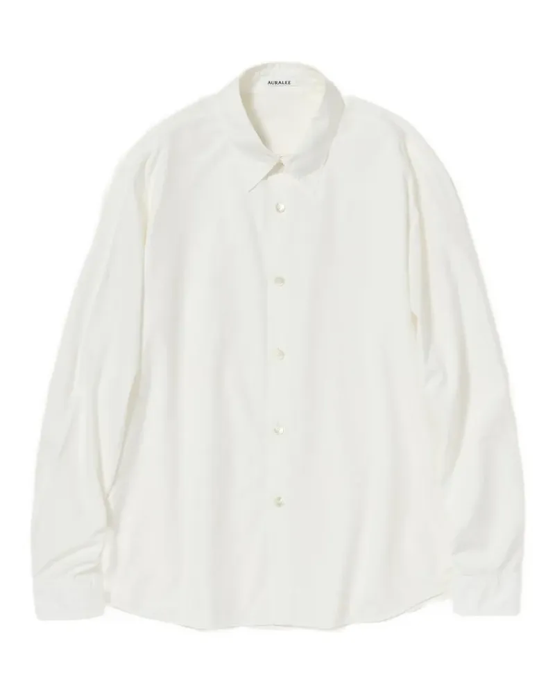 AURALEE garment-dyed shuttle-weather shirt - Weiß Weiß