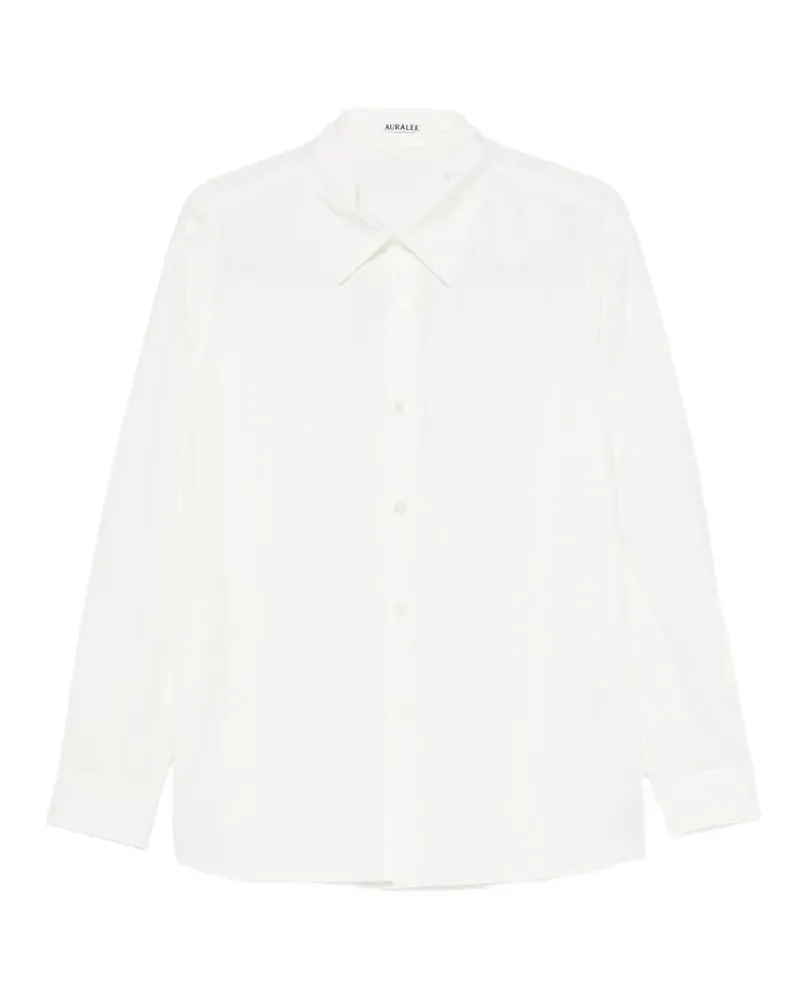 AURALEE garment-dyed shuttle-weather shirt - Weiß Weiß