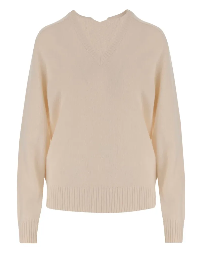 Carven Kaschmirpullover mit V-Ausschnitt - Nude Nude
