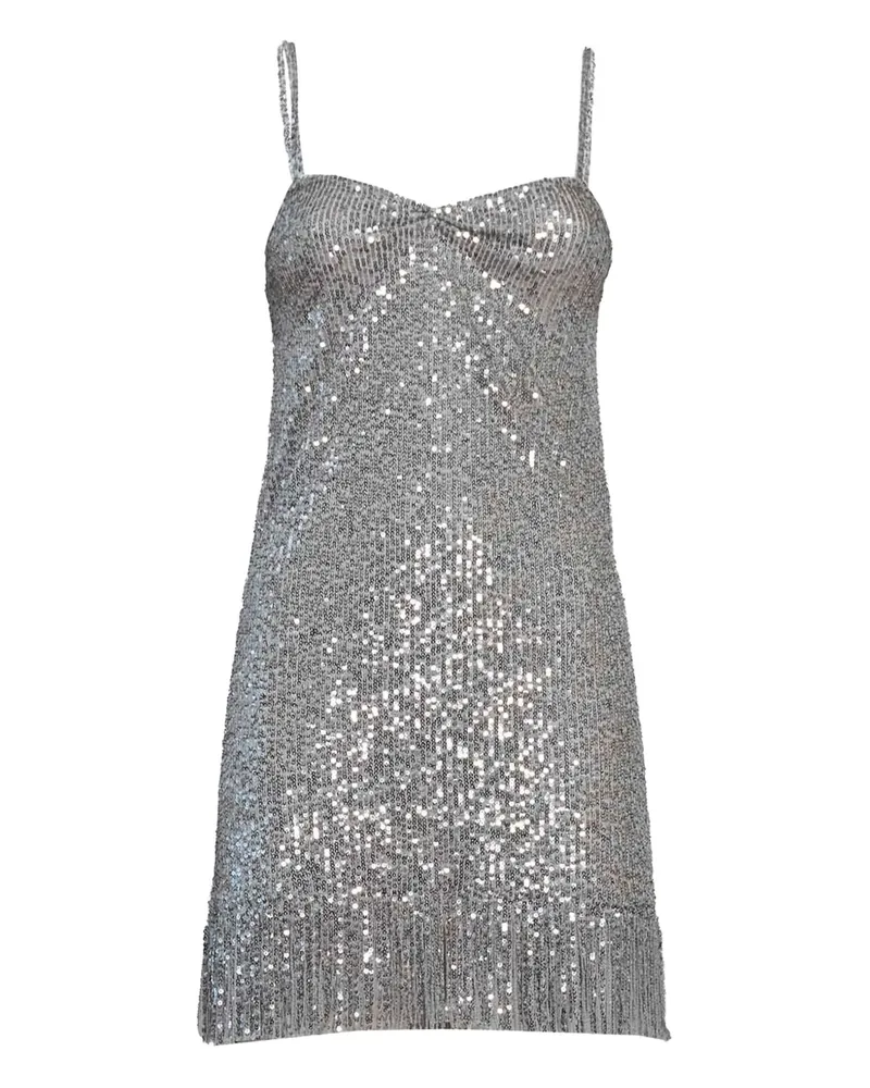 Ermanno Scervino Minikleid mit Pailletten - Silber Silber